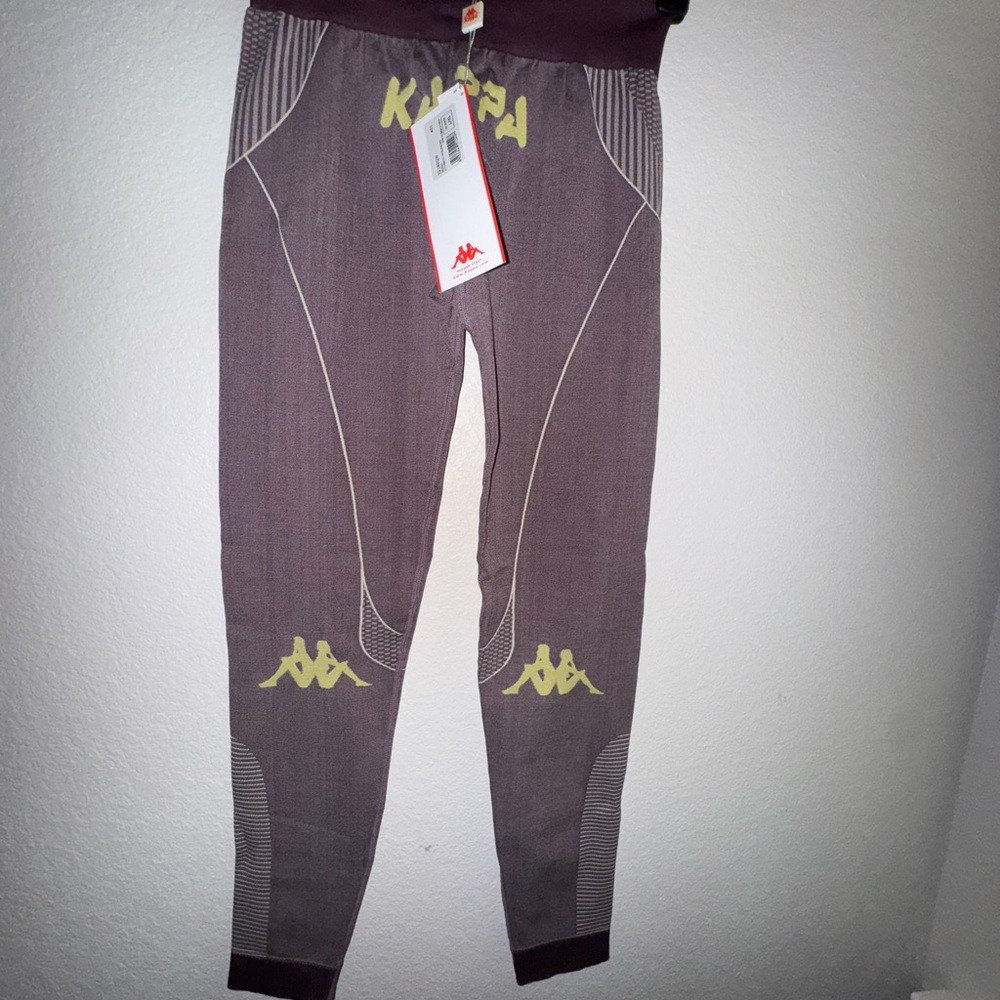 Kappa Burgundy and Yellow Leggings